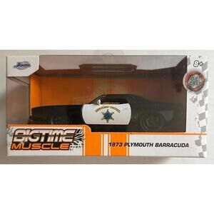Jada 1973 Plymouth Barracuda Highway Patrol Police Vehicle Die-Cast 1/32 Scale